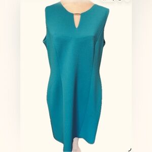 ***Jessica Teal/Blue  Classic Waffle Textured  Dress
